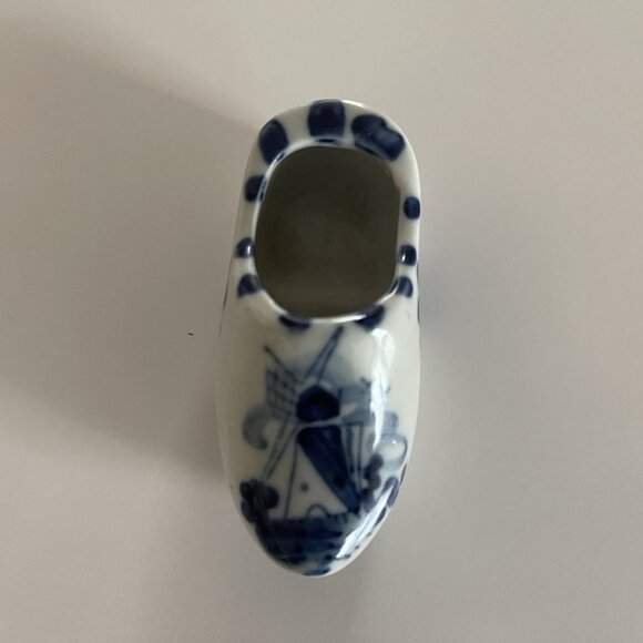 Delft Blue Mini Porcelain Clog Shoe Handpainted Home Decor - Picture 4 of 16